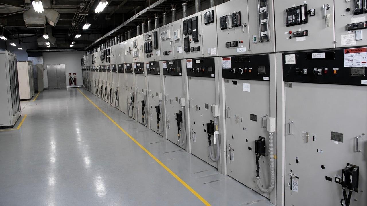 LV automatic transfer switch panel during servicing