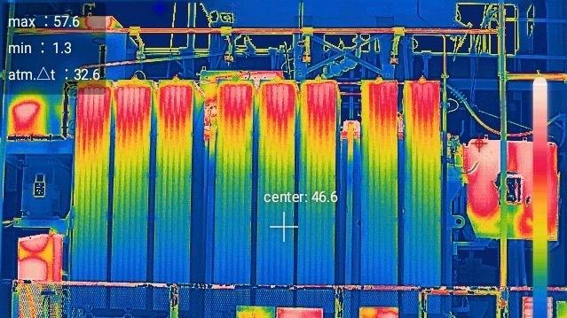 Infrared survey of substation equipment