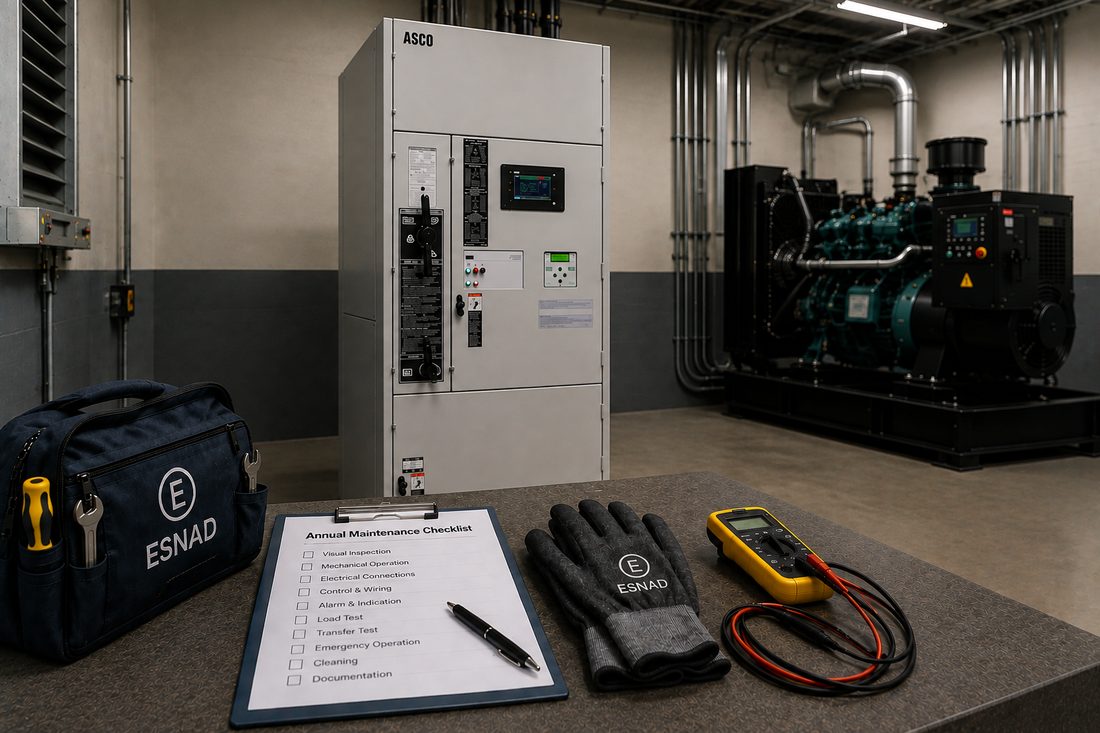 Planned maintenance visit on a commercial switchboard