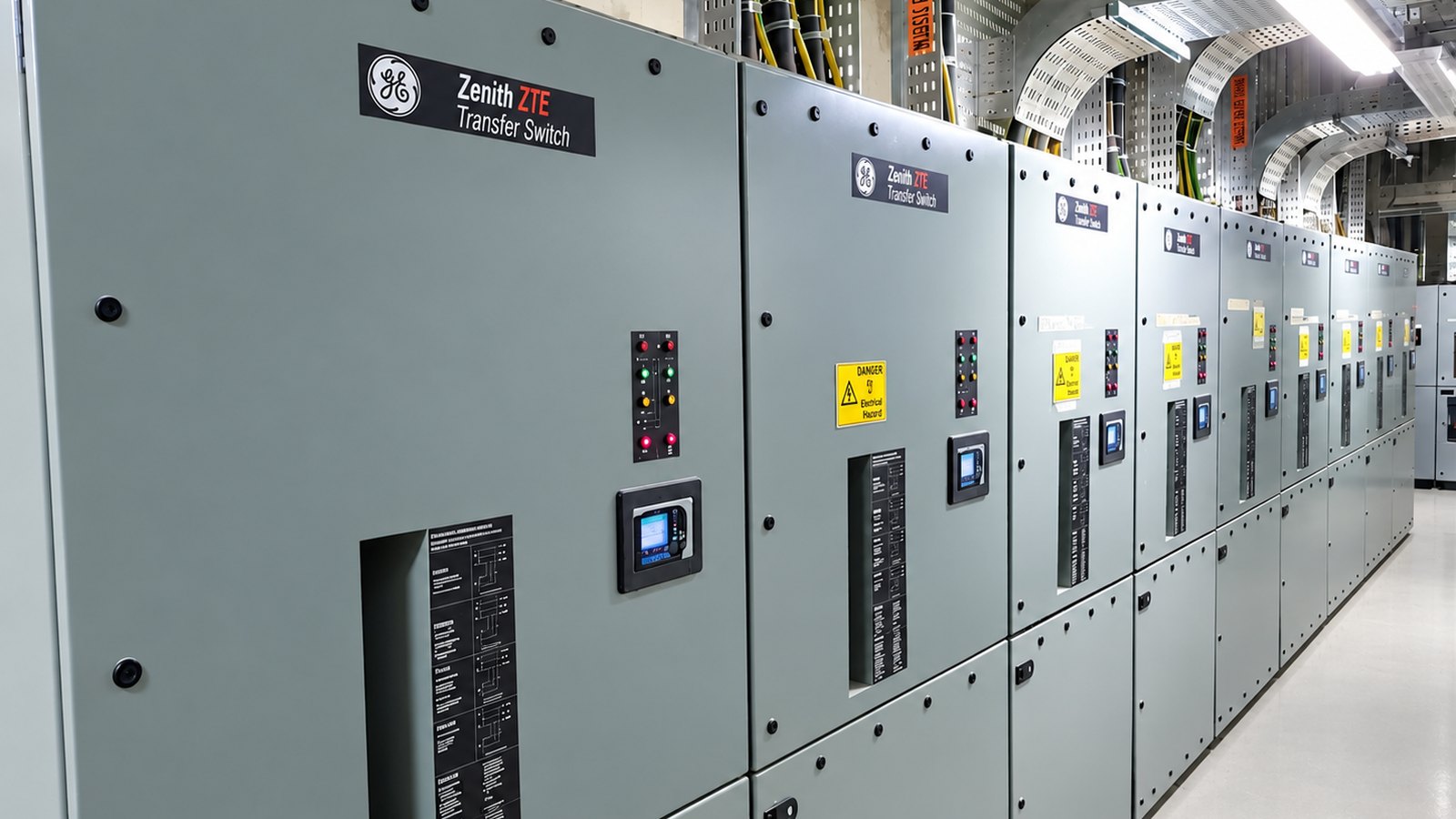 Low voltage switchgear and transfer switch line-up